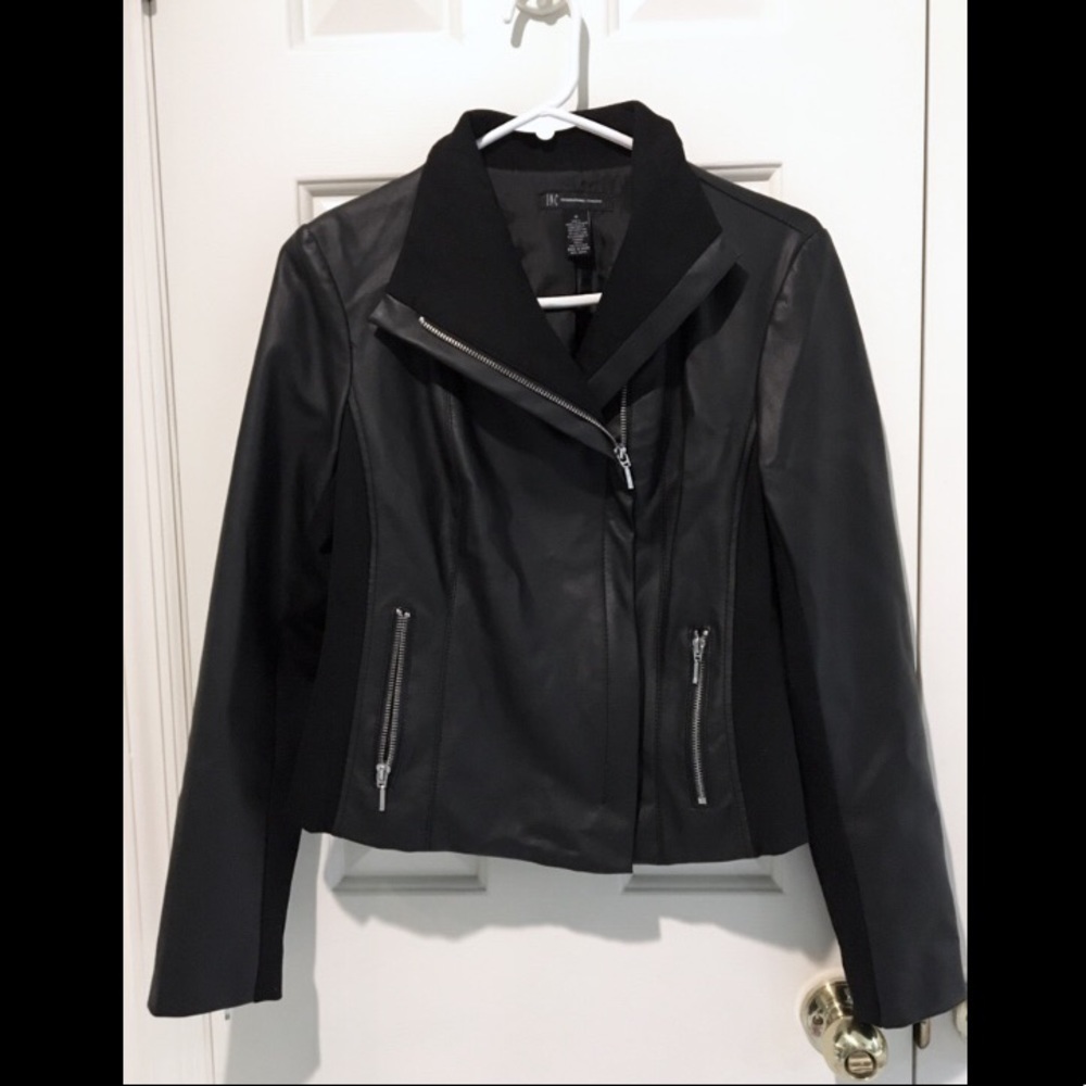 Black Faux-Leather Jacket